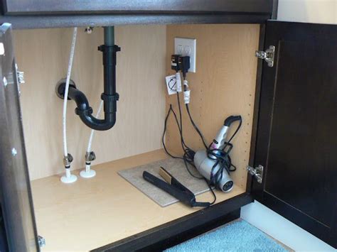 height of electrical box under sink|electrical outlet under sink cabinet.